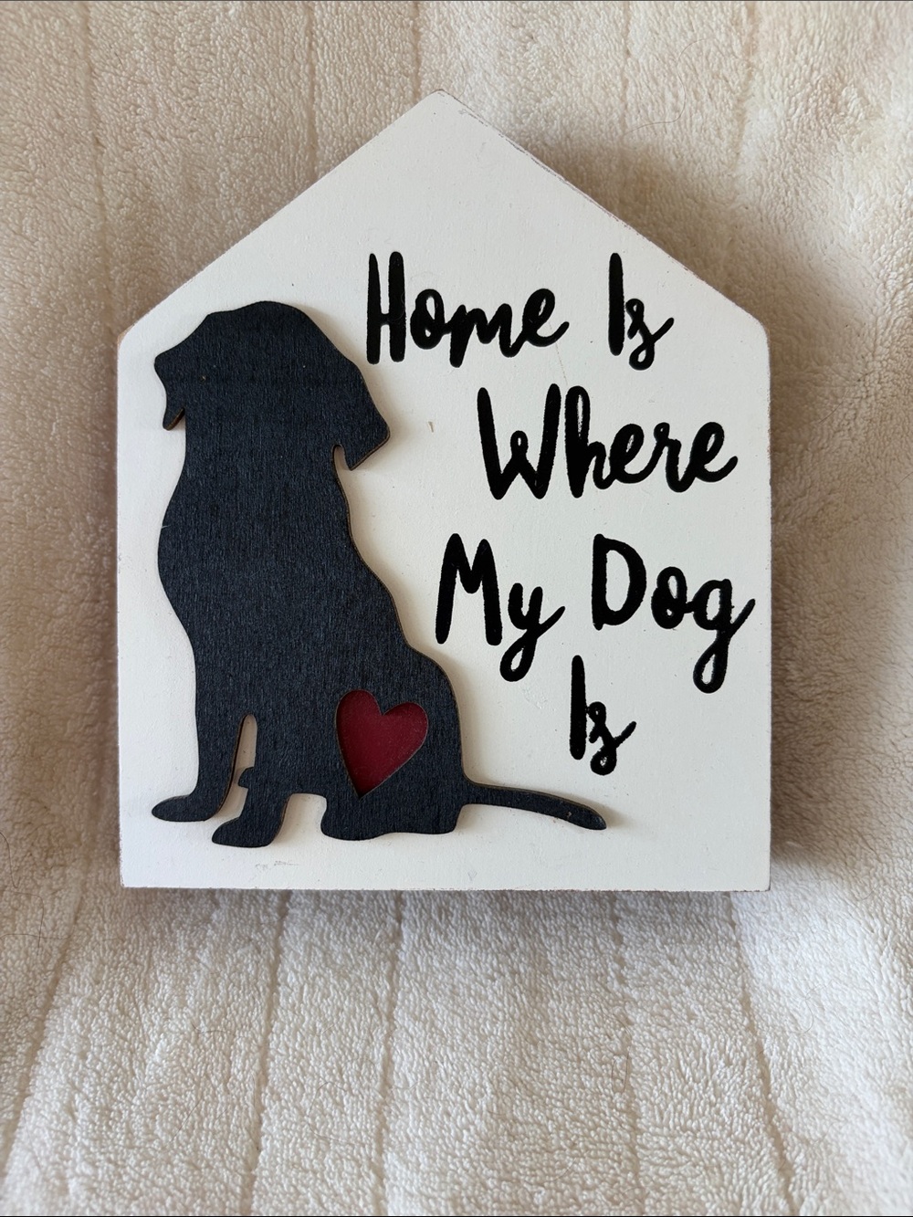 Home Is Where My Dog Is Wall Decor - Black & Red Lab